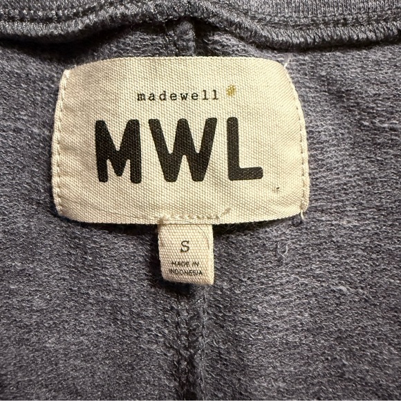 MWL Madewell Small Spring Roll Romper Heather Storm Grey Knit Short Sleeve - Picture 5 of 6